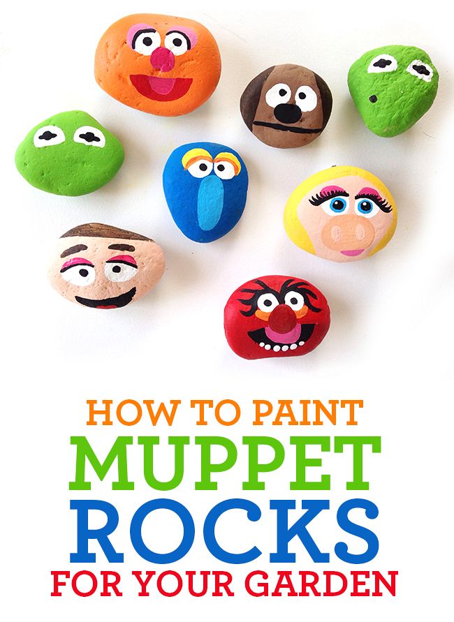 how-to-paint muppets-on-rocks