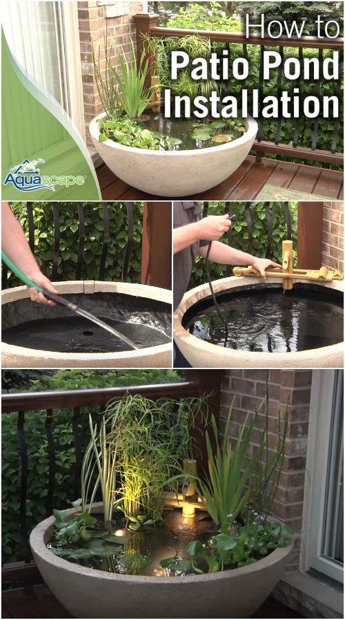 how to create a patio pond DIY water gardens