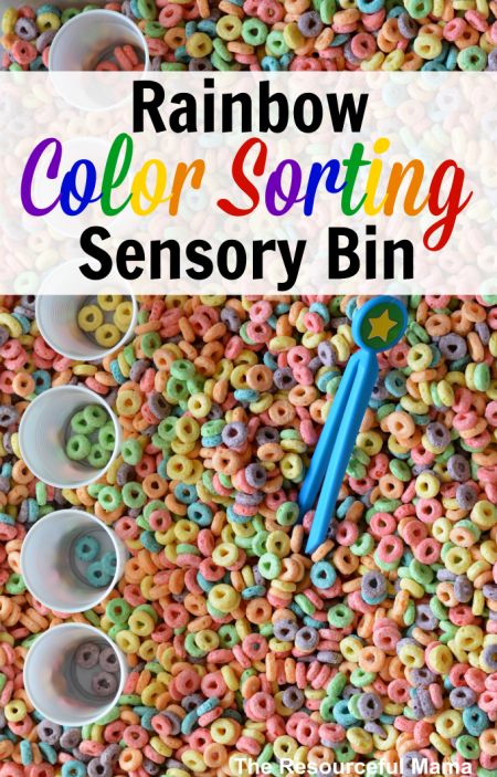 cereal color sorting bins