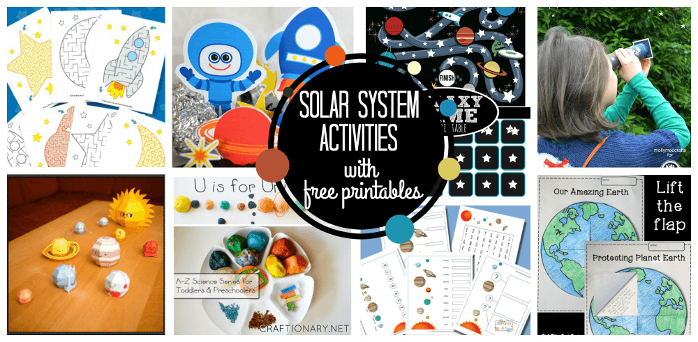 Solar system activities with free printables