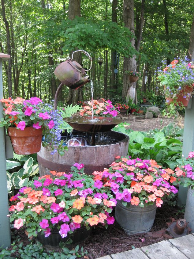 tea pot fountain for garden