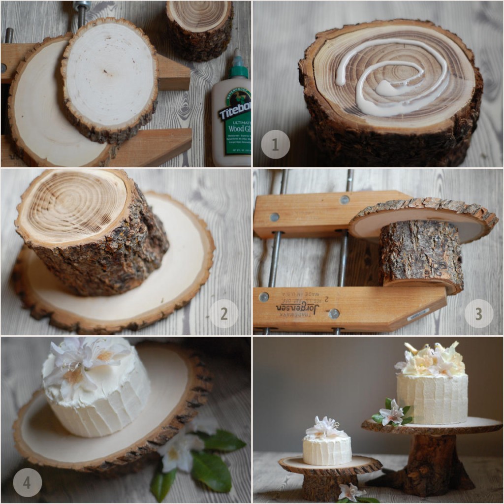 diy-wooden-log-slice-cake-stand