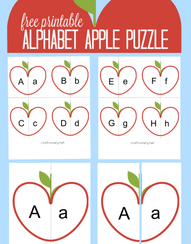 Alphabet Puzzle Free Printable (Uppercase/ Lowercase Letter Matching)