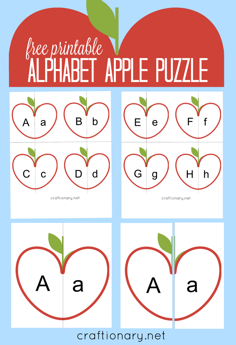 alphabet puzzle free printable for homeschooling craftionary