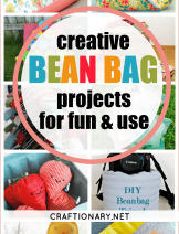 Creative bean bag crafts for kids, party and use with DIY tutorials and free patterns at craftionary.net