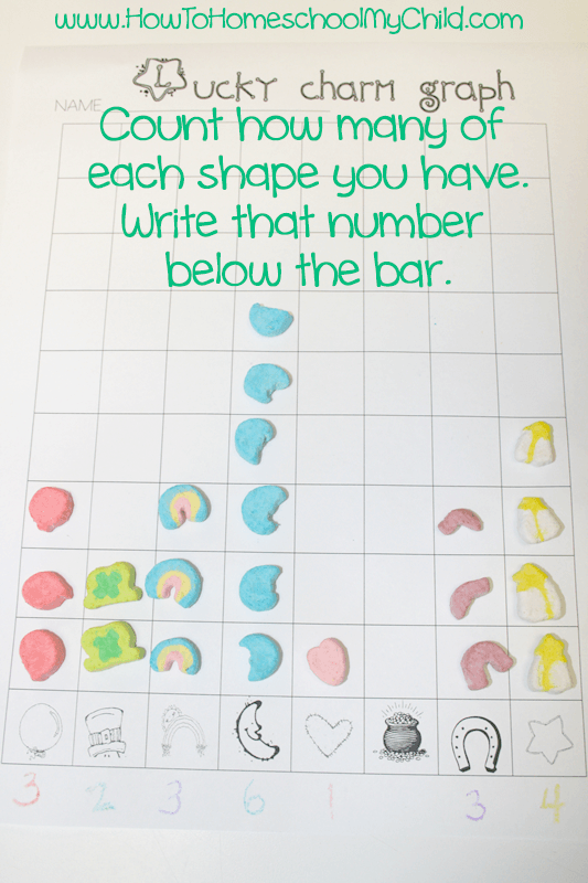 Lucky charms math activity - teaching kids about graphs