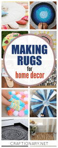 Making rugs in creative ways with tutorials for home decor at craftionary.net