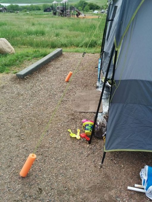 pool noodle safety trick camping