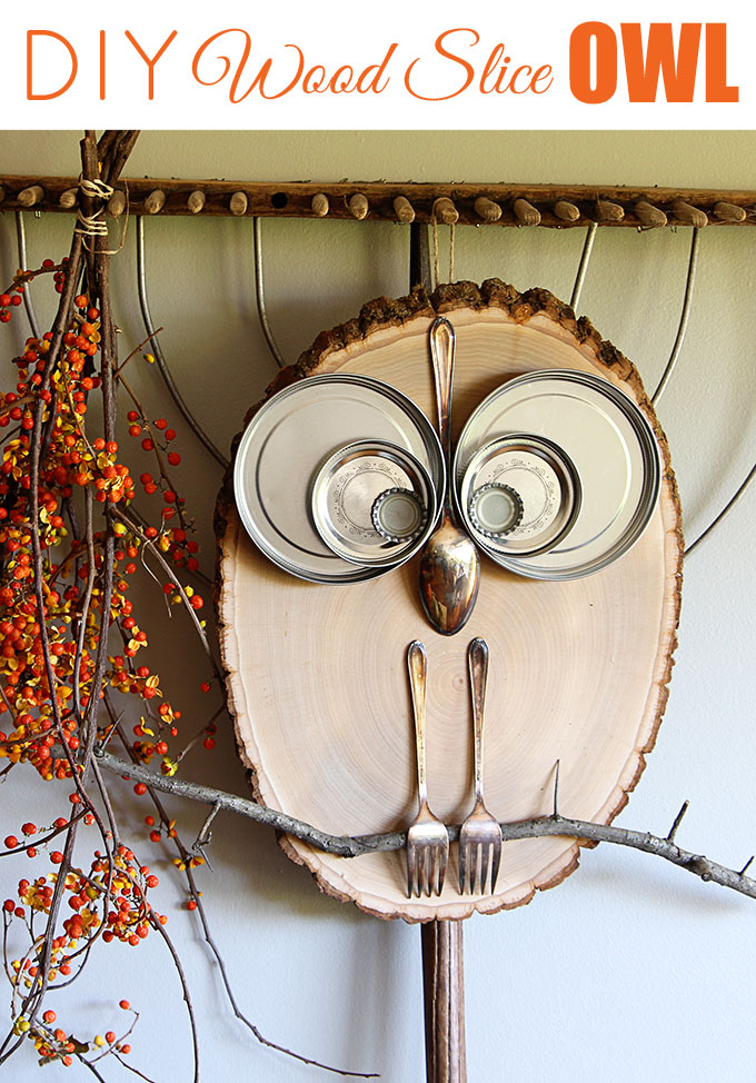 diy-Wooden-log-slice-owl-decor