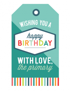 Birthday tag