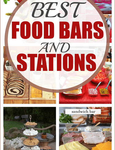 Best food bars and food stations with luxurious decor style
