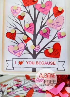 Conversation Hearts Tree with Free Printable