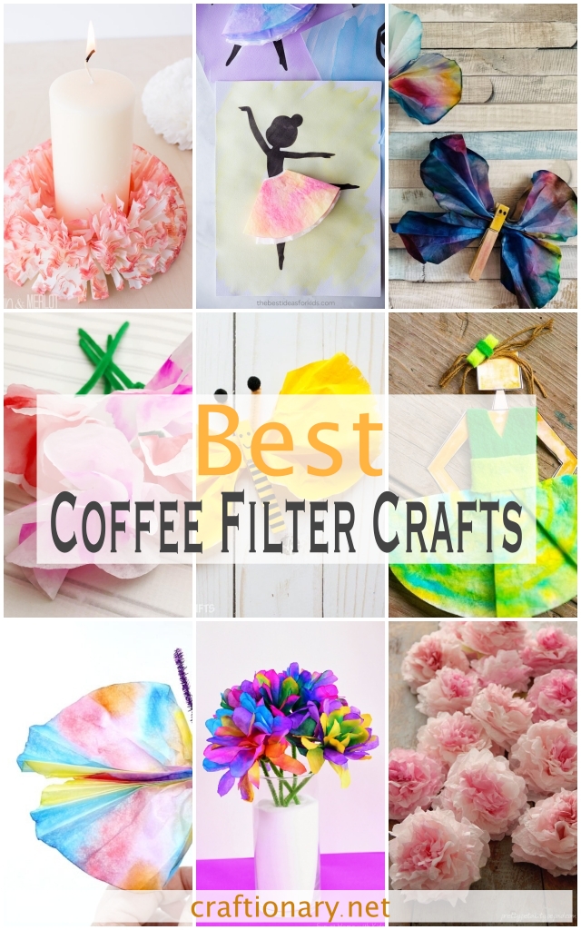 Coffee-filter-crafts-flowers-butterfly-art-projects