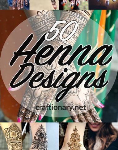 50 Henna Designs simple – easy bridal and party hand ideas