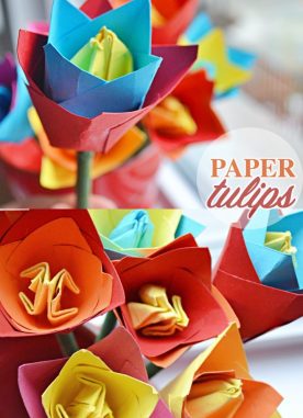 Origami tulip flower craft – Make stunning paper flowers