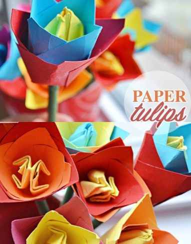 Origami tulip flower craft – Make stunning paper flowers