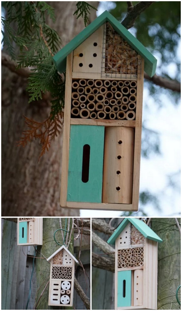 Wooden Insect Hotel Nature Outdoor Bug House Home Childrens Activity Garden 