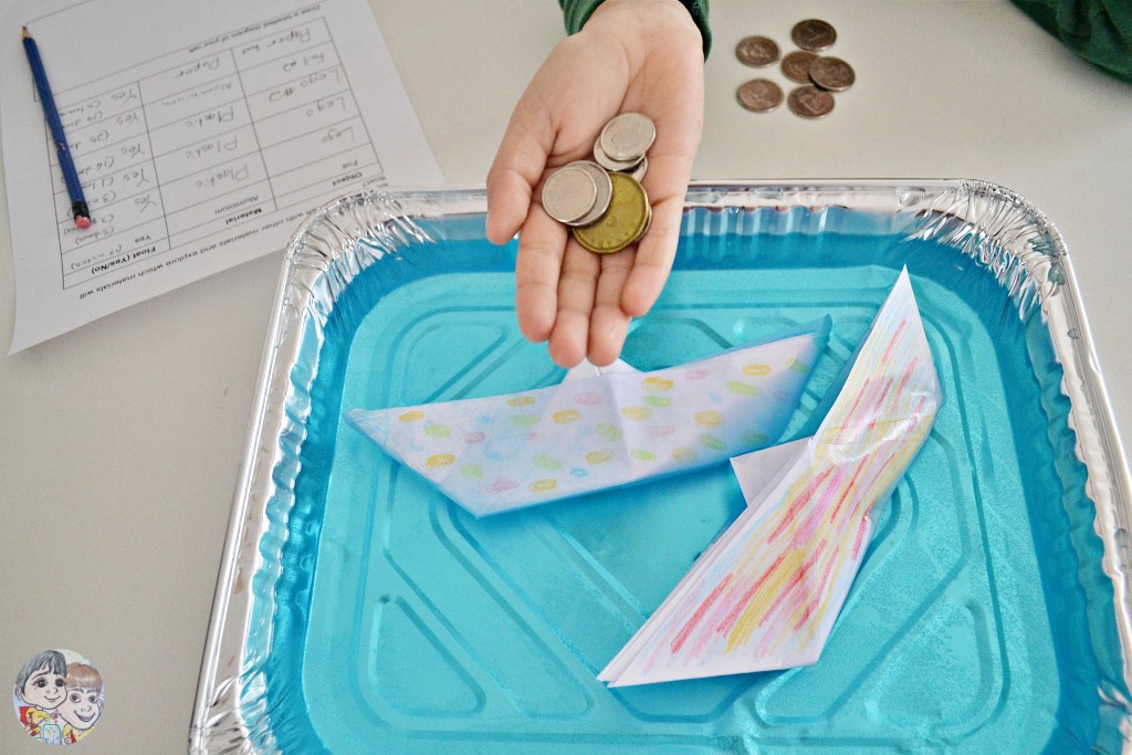 Easy Tin Foil Boat Money Float or Sink Experiment - HOAWG