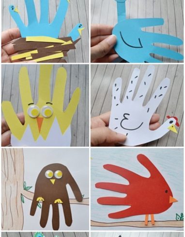 9 Paper handprint crafts for kids with video