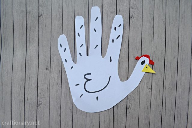 handprint-craft-bird-paper-chicken-hen