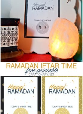 Happy Ramadan iftar time printable you can dry erase