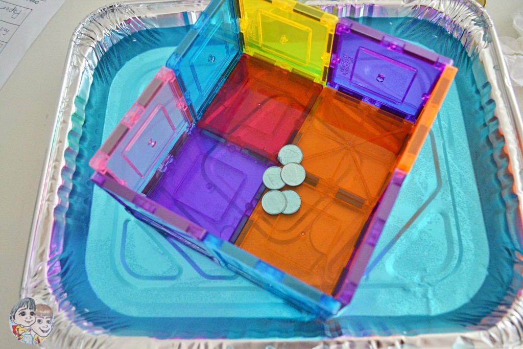 science-kids-steam-activity-magnetic-tiles-in-water-float-boat