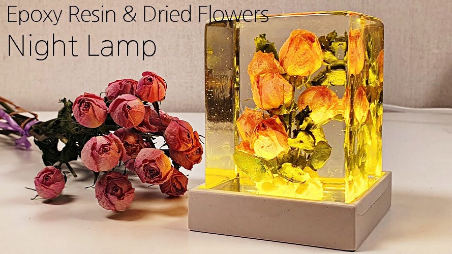 epoxy-resin-night-lamp-dried-flowers-diy-project