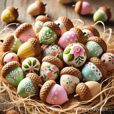 diy-hand-painted-acorn-art