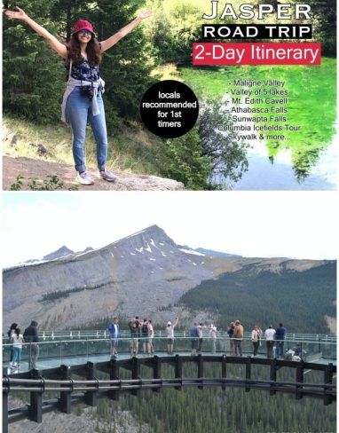 Edmonton to Jasper road trip 2 days itinerary