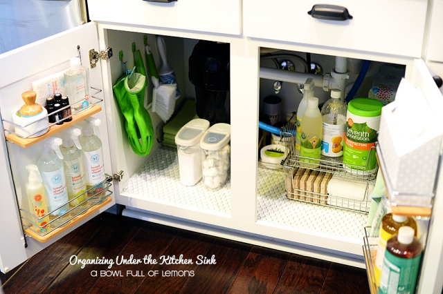 Organizing-under-the-kitchen-sink