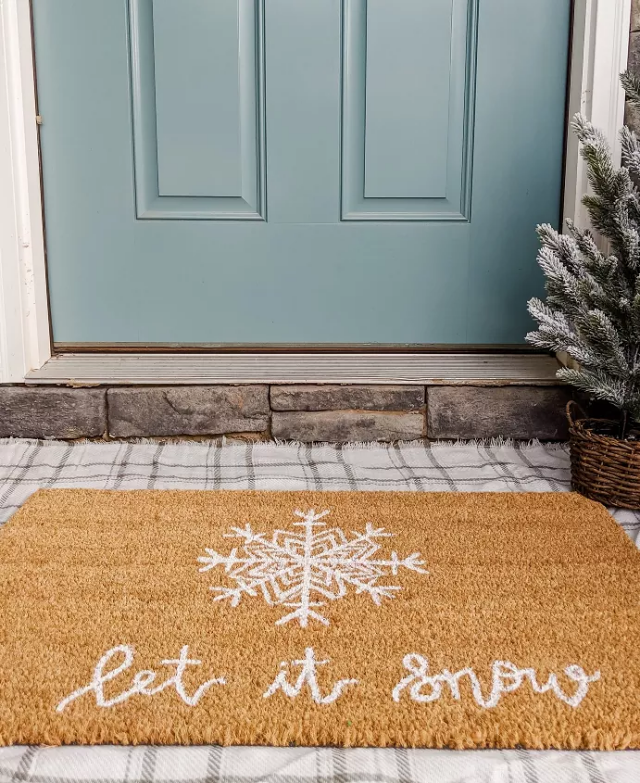 Outdoor Hello Winter Christmas Doormat