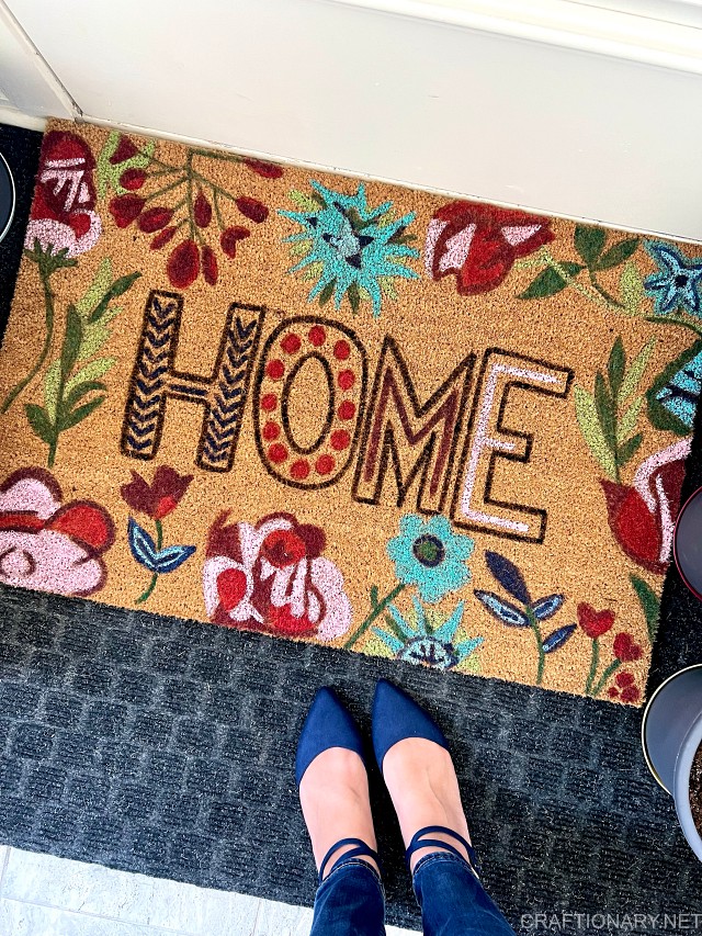 large coir doormat welcome home