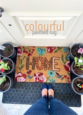 Make colorful large coir doormat for a welcoming entrance