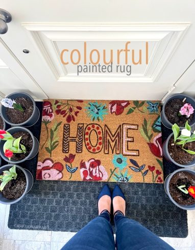 Make colorful large coir doormat for a welcoming entrance