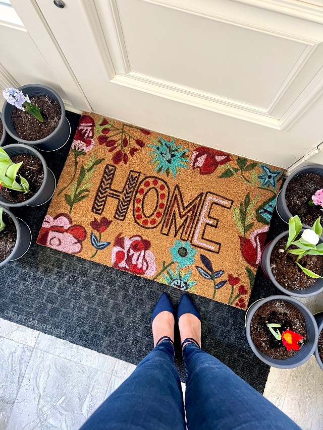 make colorful large coir doormat for entrance