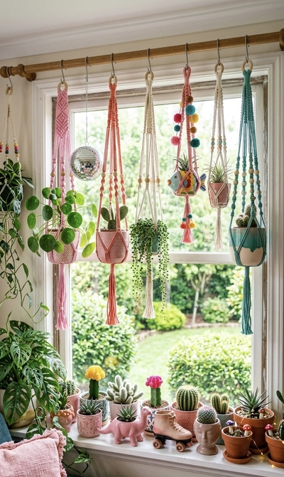 use-macrame-hangings-to-display-a-beautiful-garden-in-the-window-with-floor-sitting