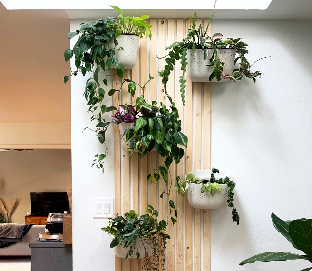 slatted plant wall diy