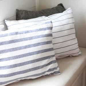Use kitchen tea towels to make your own pillows Full tutorial