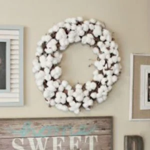 cotton wreath 