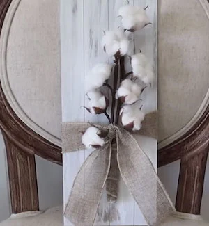 diy dollar tree farmhouse cotton stem sign