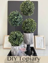 DIY topiary using dollar tree finds decorating on budget