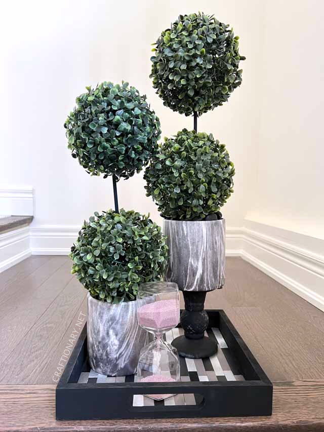 dollar tree double topiary tree for cheap