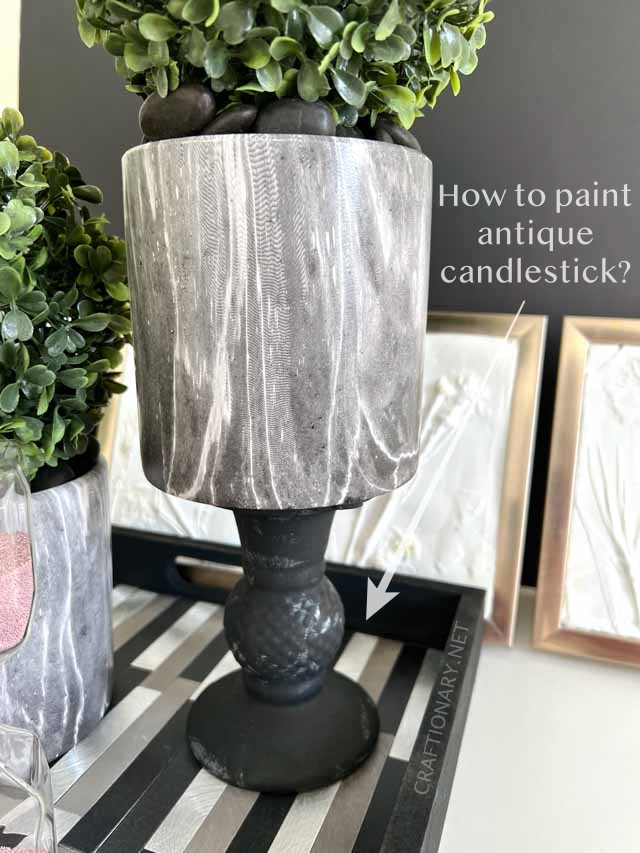 How to paint antique candlestick candle holder vintage