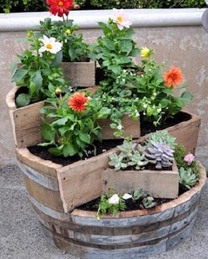 barrel-planter-landscaping-idea