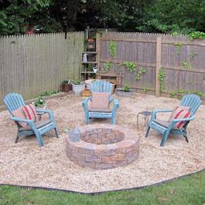 Fire Pit with Gravel