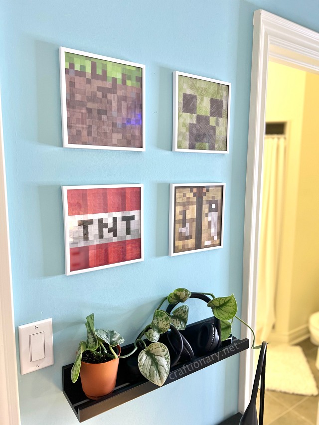 minecraft-wall-art-drawings-creeper-craft-table-grass