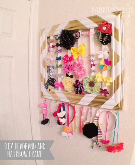 DIY Picture Frame Bow Holder