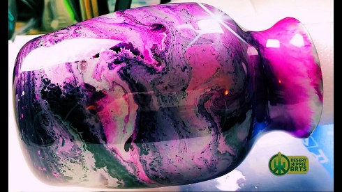 EASY-Glass-Vase-Painting-with-RESIN-and-ALCOHOL-INK