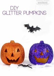 DIY-Glitter-Pumpkins-carving