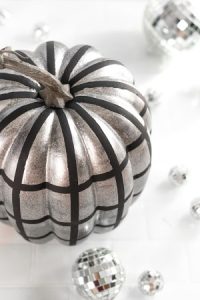 diy-disco-ball-pumpkin-painting